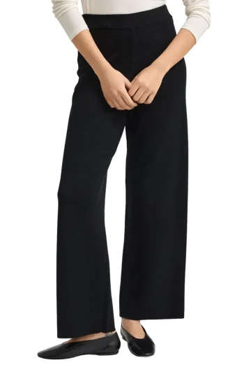 TOORALLIE Pants|Winter Style-WIDE LEG KNIT PANT BLACK
