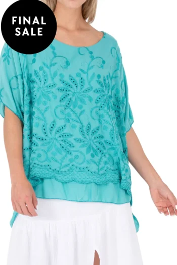 MADE IN ITALY Tops|Weekend Edit-WOVEN 1/2 SLV TOP