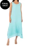 MADE IN ITALY Dresses|Weekend Edit-WOVEN S/LESS DRESS LAGOON