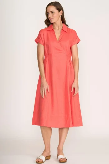 FOIL Dresses-WRAP DREAMS DRESS MELON