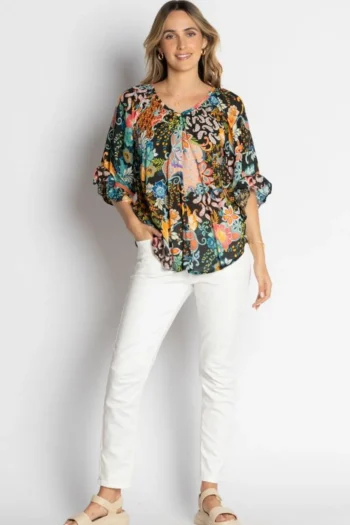 LULA LIFE Tops|Travel Essentials-YARA TOP BLACK