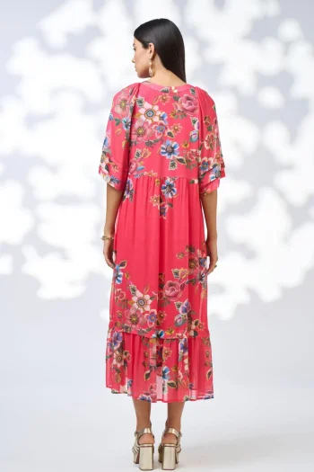 LOOBIES STORY Dresses-ZINNIA MIDI DRESS ROUGE